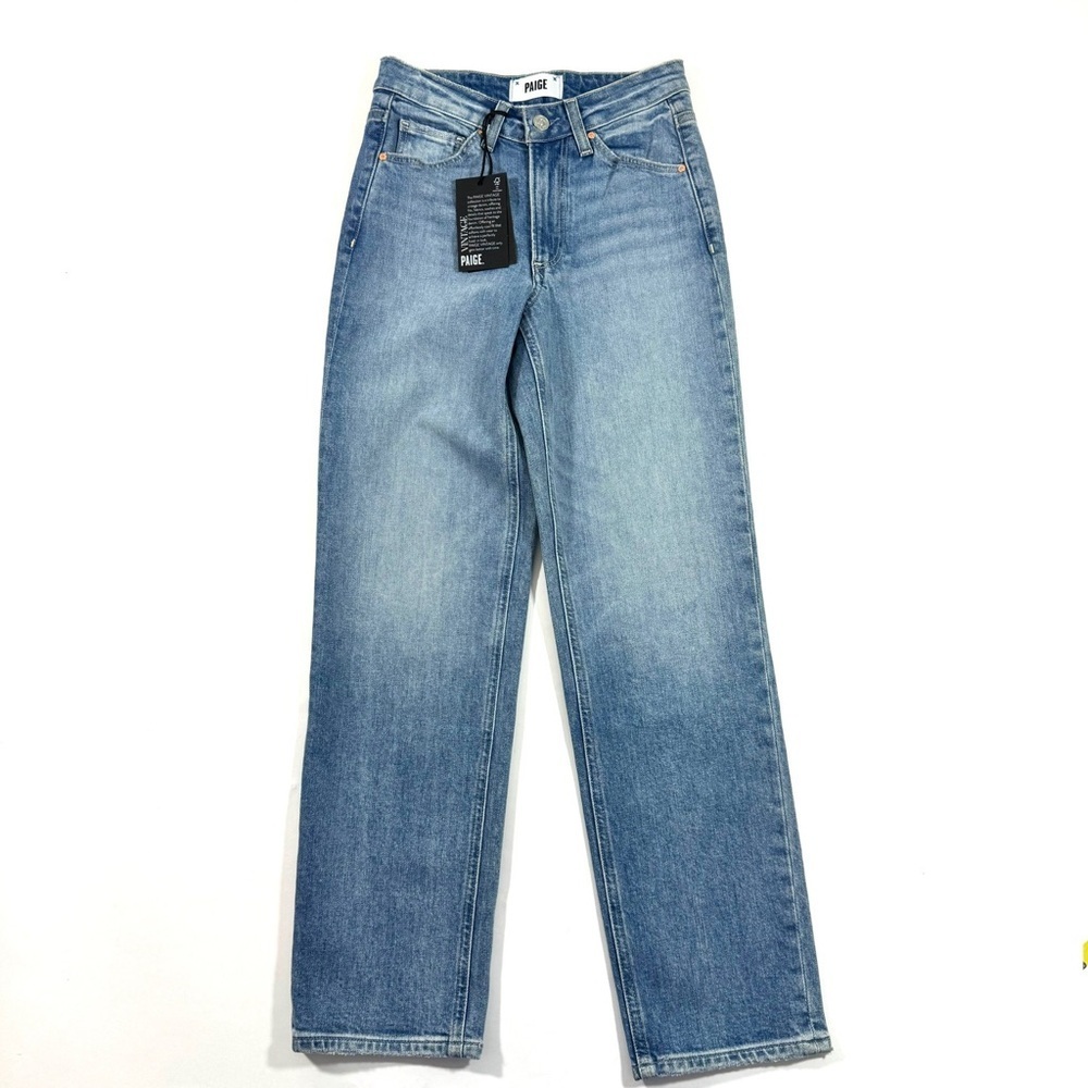 New Paige Sarah High Waist Ankle Straight Leg Jeans Magnifique - Picture 2 of 11